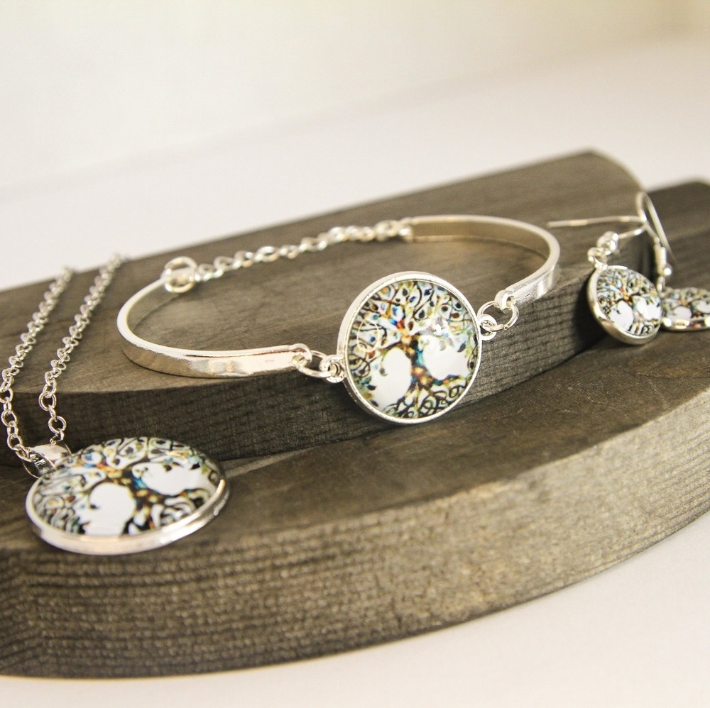 Tree of life jewelry 3 piece set
